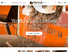 Tablet Screenshot of bigcreekcoffeeroasters.com